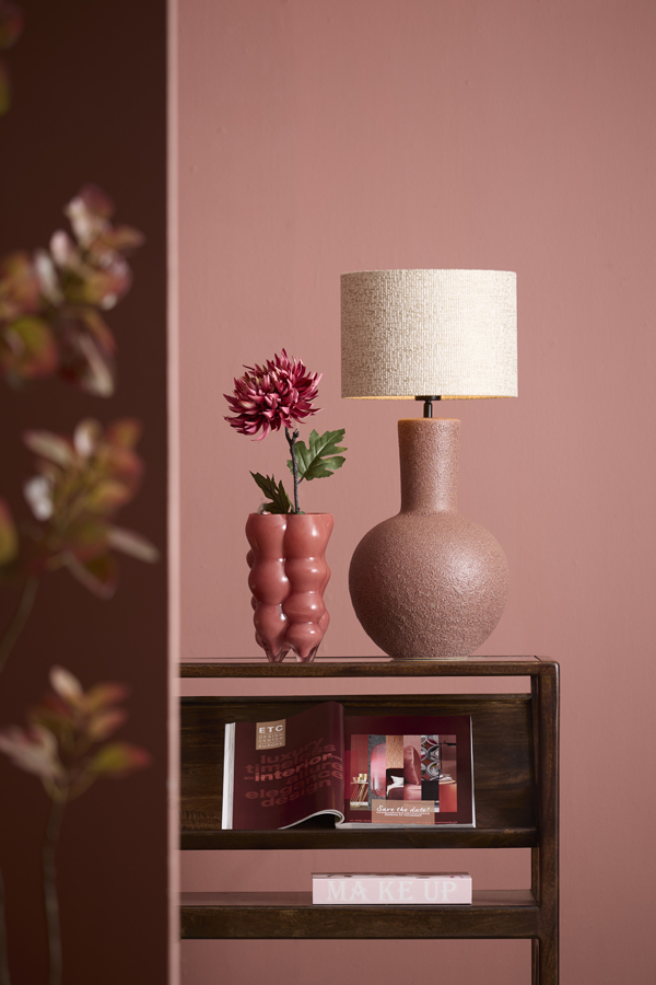 Light & Living Lampvoet Ø34x62 cm ULLOA keramiek donker oud roze