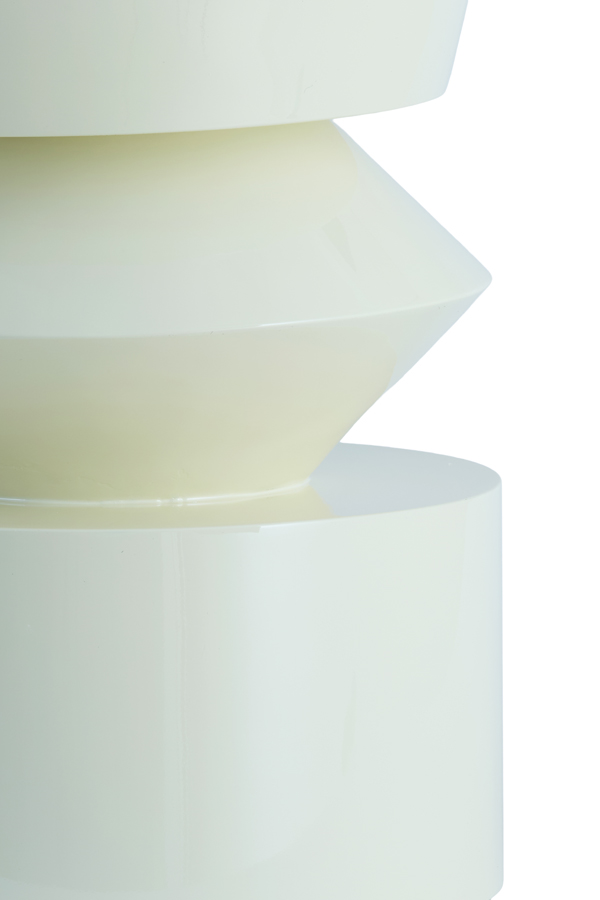 Light & Living Bijzettafel Ø39,5x50 cm DHOTI glans crème
