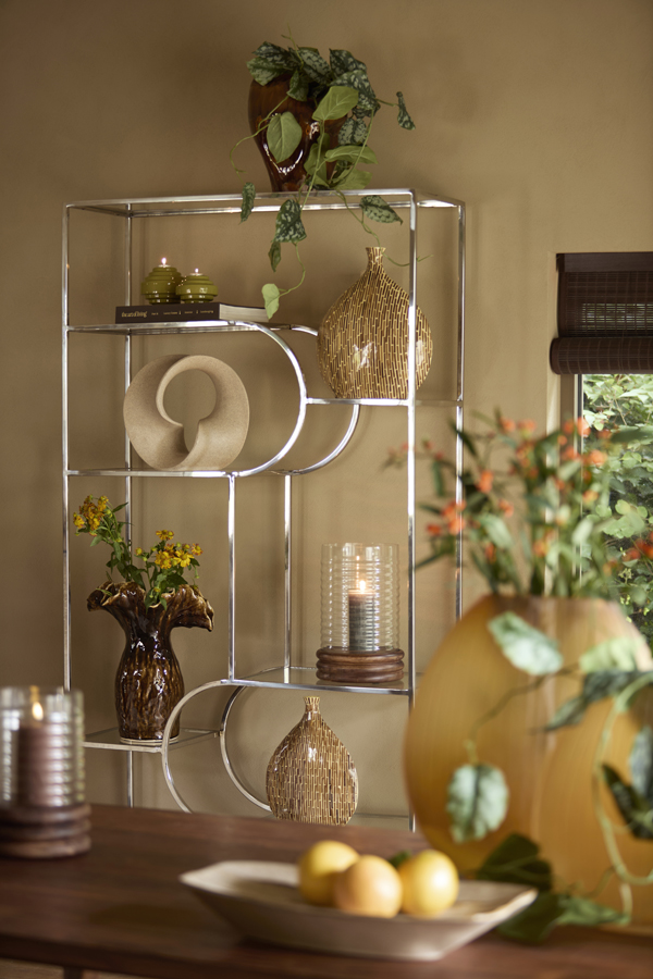 Light & Living Vaas deco Ø26x35 cm AZURA keramiek donker bruin
