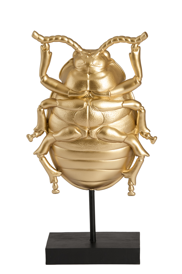 Light & Living Ornament op voet 22x12x42 cm BEETLE goud+zwart