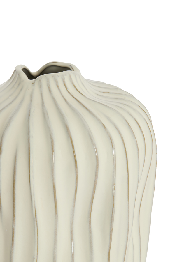 Light & Living Vaas deco Ø26x40 cm VECHHIA keramiek crème