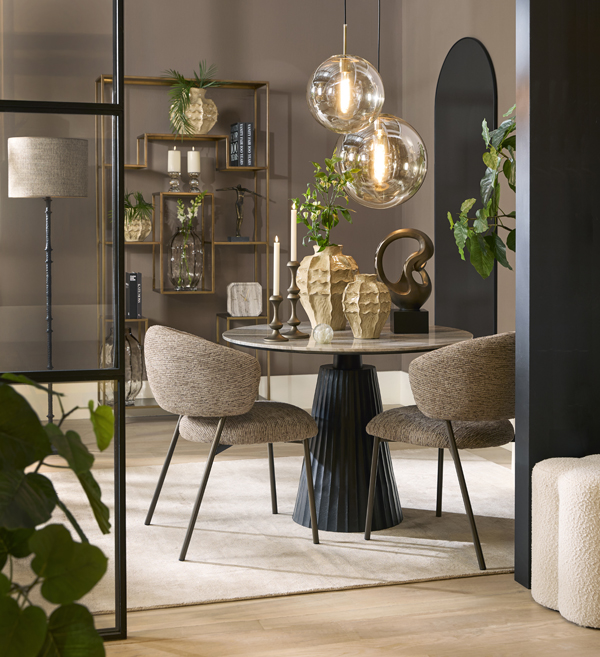 Light & Living Vloerlamp Ø25x133,5 cm SINHALESE mat zwart