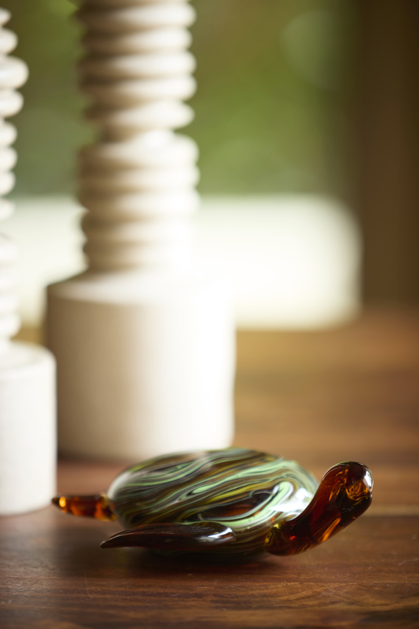 Light & Living Ornament 19x16x7 cm TURTLE glas amber+groen