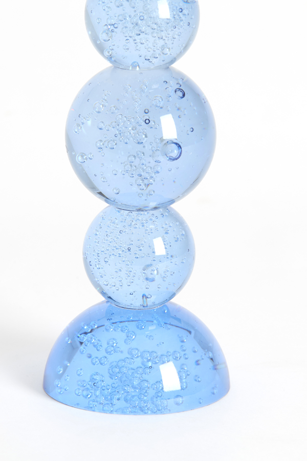 Light & Living Kandelaar Ø10x26,5 cm ITINGA glas bubbel licht blauw