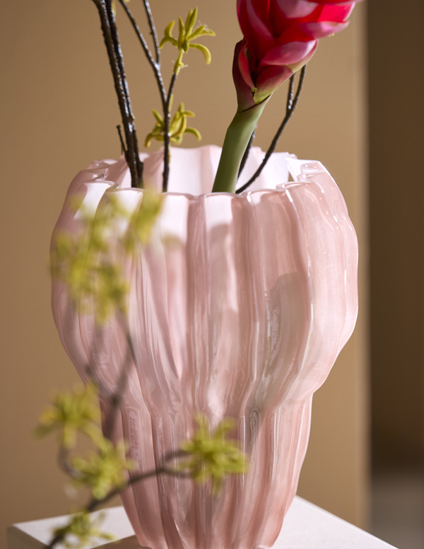 Light & Living Vaas Ø20x24 cm RODENGO glas roze