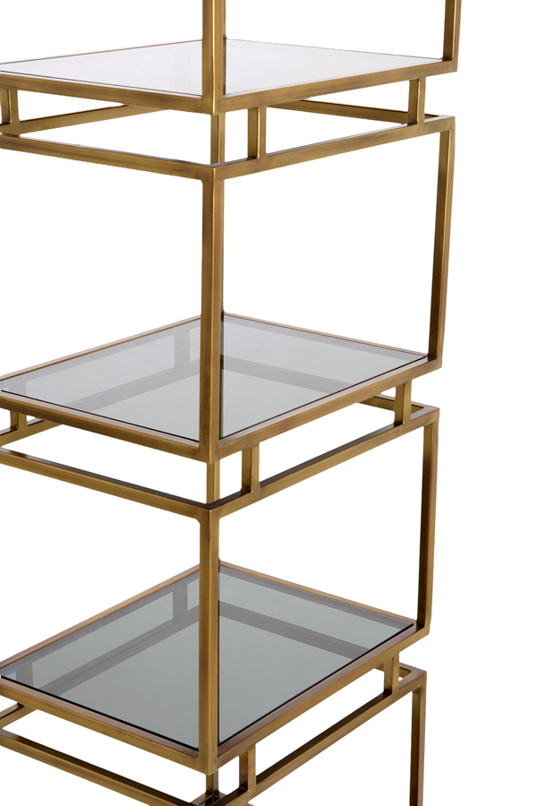 Light & Living Kast 5L 45x35x180 cm LUCAMBO glas smoke+antiek brons