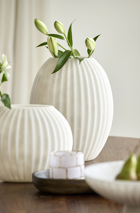 Light & Living Vaas 30x19,5x36 cm MIRALLI crème