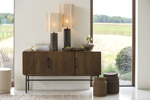 Light & Living Lampvoet Ø14x52 cm FRANIA keramiek donker bruin