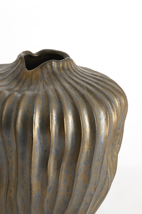 Light & Living Vaas deco Ø22x25 cm VECHHIA keramiek antiek brons