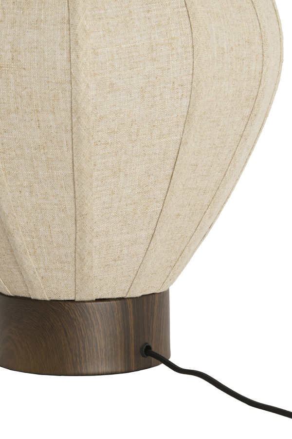 Light & Living Tafellamp Ø35x36 cm KYZO hout prnt d bruin+linnen naturel