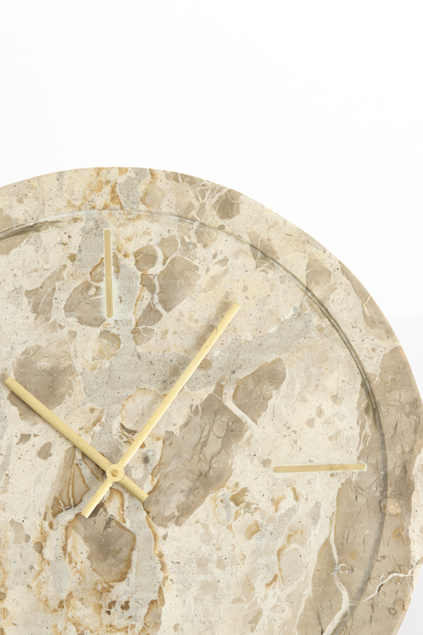Light & Living Klok Ø48 cm SISTELO marmer taupe