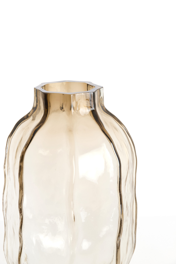 Light & Living Vaas Ø25x44,5 cm TEJEDA glas transparant licht bruin