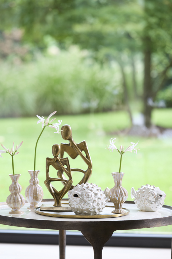 Light & Living Ornament 25,5x14,5x14 cm FISH keramiek crème parelmoer