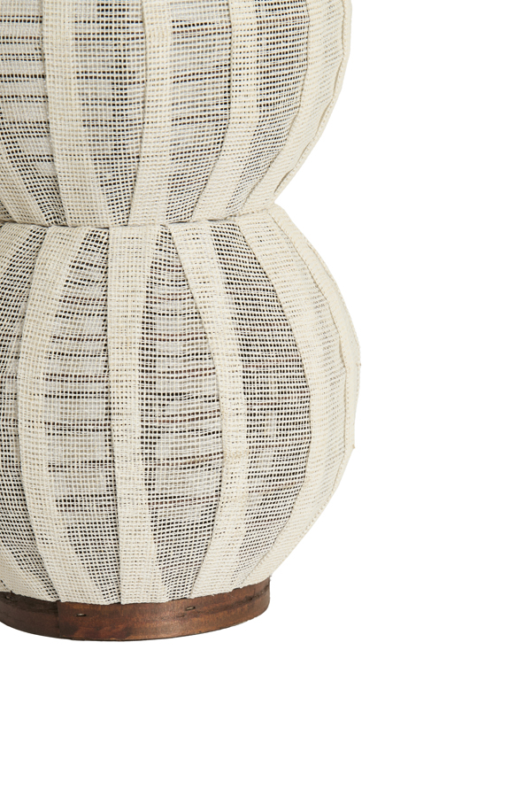 Light & Living Windlicht Ø23x40 cm ARBORE linnen bruin+hout donker bruin