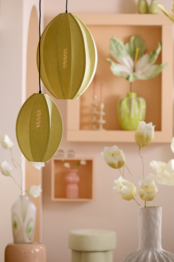 Light & Living Hanglamp Ø28,5x38 cm MILATOS jute olijf groen