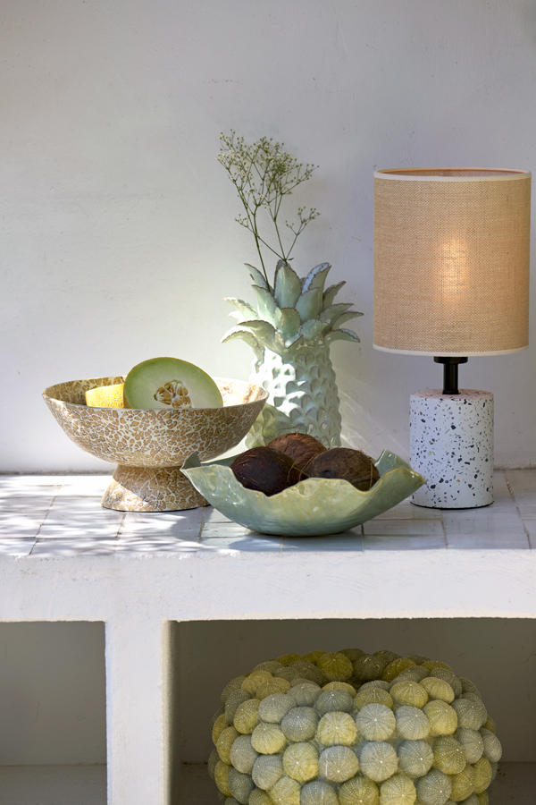 Light & Living Schaal 21,5x18,5x6,5 cm BANDA keramiek mint groen