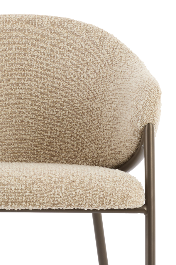 Light & Living Eetkamerstoel 61x60x80 cm NYRO zand-bruin+antiek brons