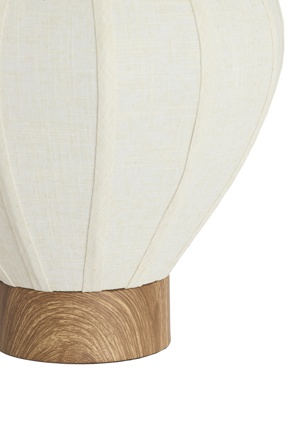 Light & Living Tafellamp Ø35x36 cm KYZO hout print naturel+linnen crème