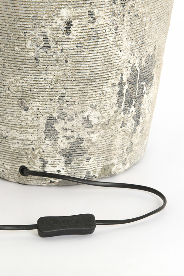Light & Living Lampvoet Ø28x70 cm LUCENTE keramiek textuur grijs