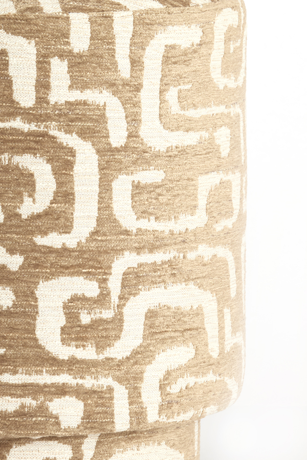 Light & Living Poef Ø40x44 cm DAVONTE groen-grijs+beige