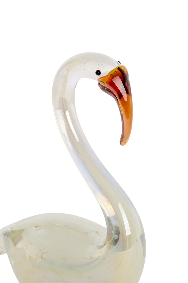 Light & Living Ornament 13x8x20 cm SWAN glas crème