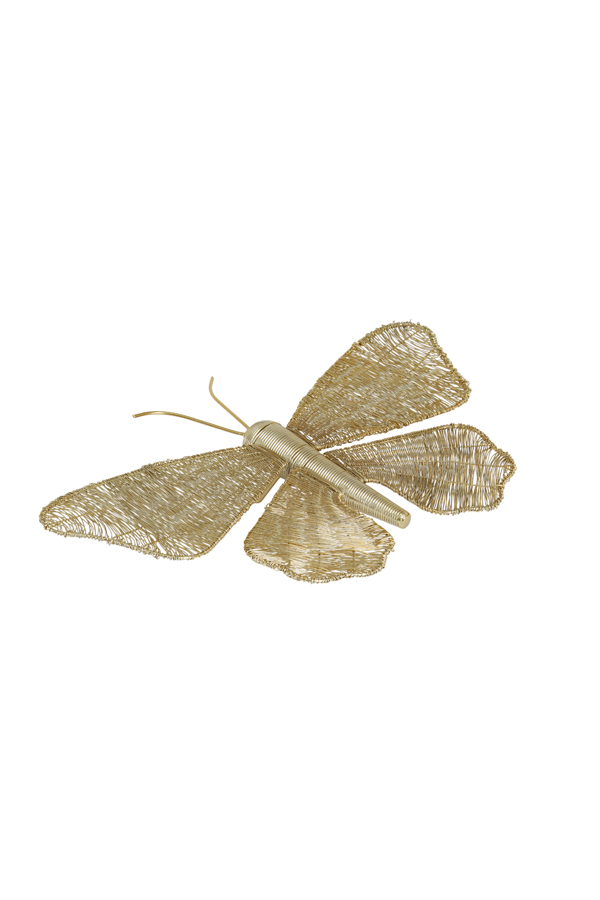 Light & Living Wandornament 40x25x8 cm BUTTERFLY goud