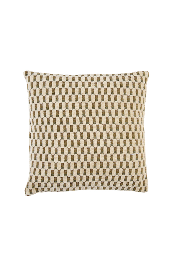 Light & Living Kussen 45x45 cm KASSEL mint groen+crème veren gevuld