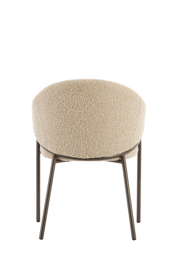 Light & Living Eetkamerstoel 61x60x80 cm NYRO zand-bruin+antiek brons
