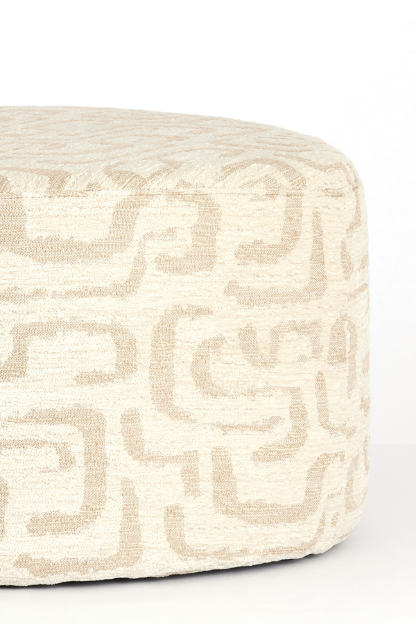 Light & Living Poef 68x68x35 cm LIBERIA beige+zand