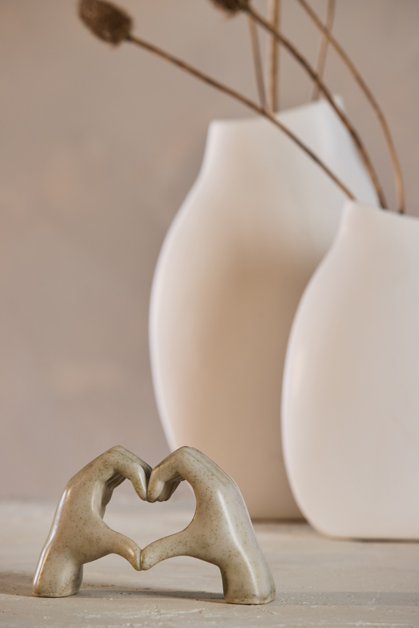 Light & Living Ornament 24,5x9,5x15 cm HANDS taupe grijs
