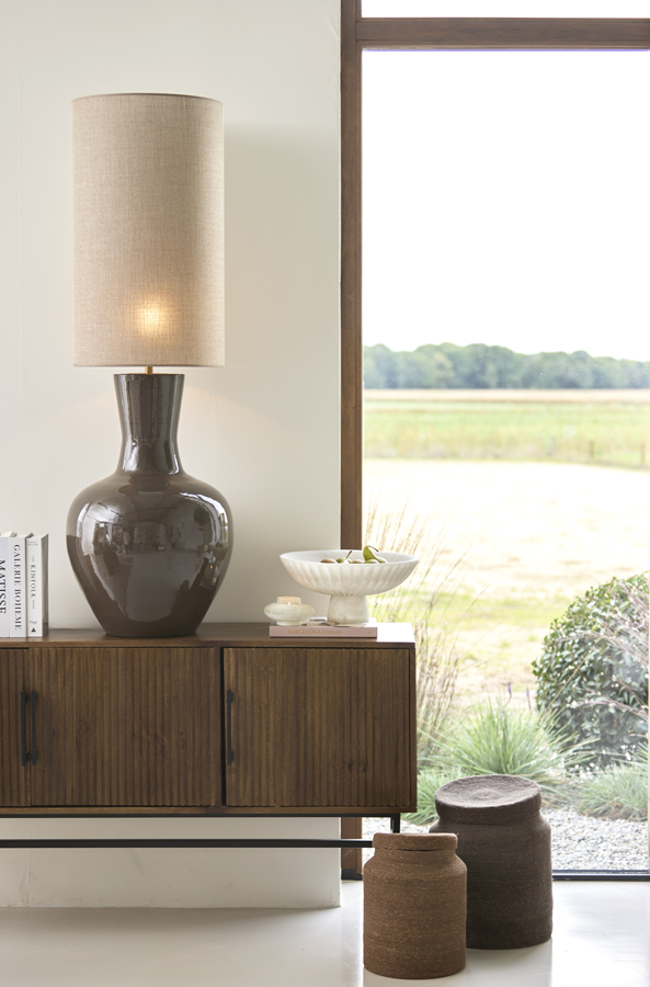 Light & Living Schaal op voet Ø38x18 cm SHILA crème