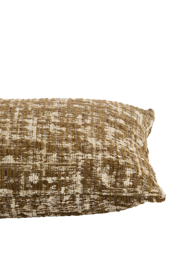 Light & Living Kussen 45x45 cm SALIDA olijf groen+crème veren gevuld