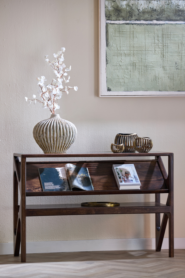 Light & Living Vaas deco 35x21x30 cm LORITO keramiek olijf groen