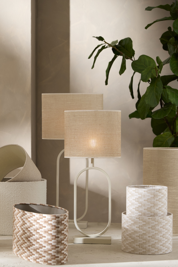 Light & Living Kap ovaal recht smal 38-17,5-28 cm SENDAI zand
