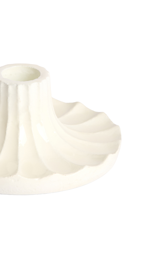 Light & Living Kandelaar Ø12x6 cm MERIDA glans crème