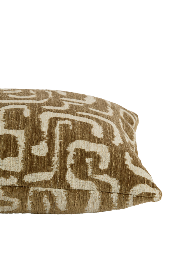 Light & Living Kussen 45x45 cm ALZEY groen-grijs+beige veren gevuld