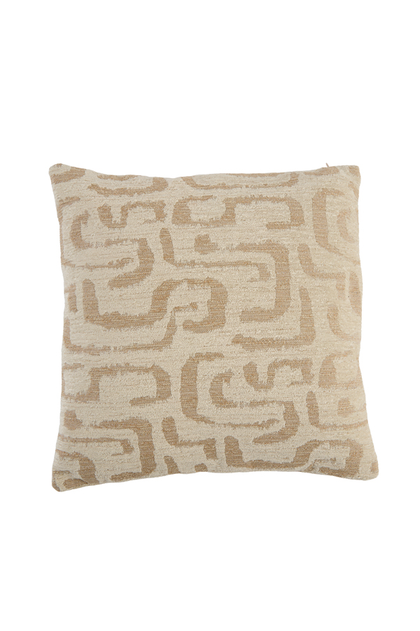 Light & Living Kussen 45x45 cm ALZEY beige+zand veren gevuld
