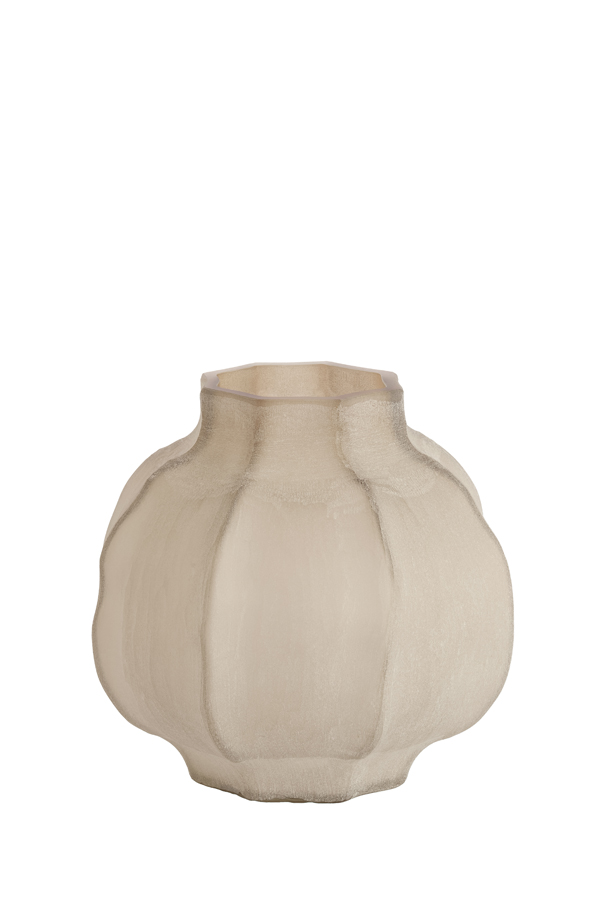 Light & Living Vaas Ø32,5x32 cm TEJEDA glas licht bruin