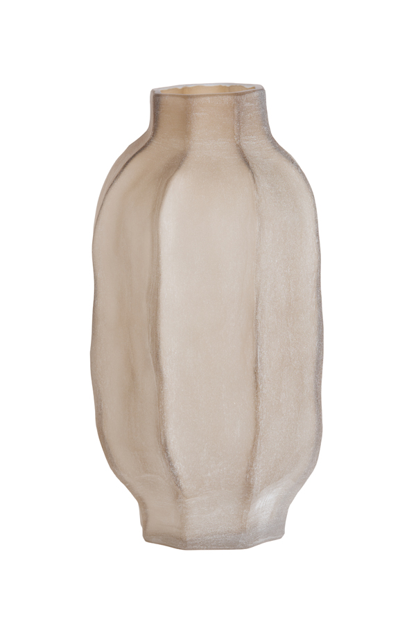 Light & Living Vaas Ø20,5x38 cm TEJEDA glas licht bruin