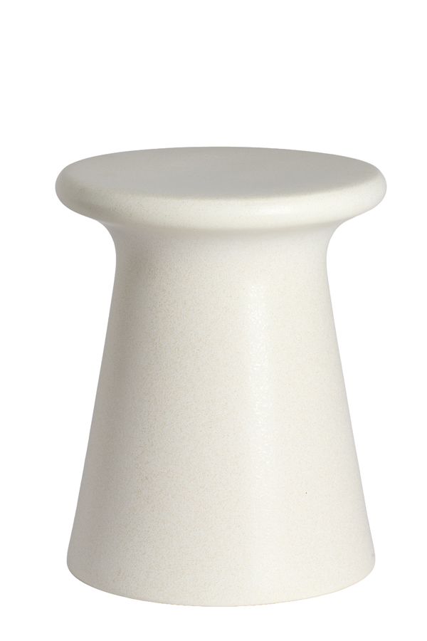 Light & Living Bijzettafel Ø34,5x43 cm SENTO keramiek mat crème