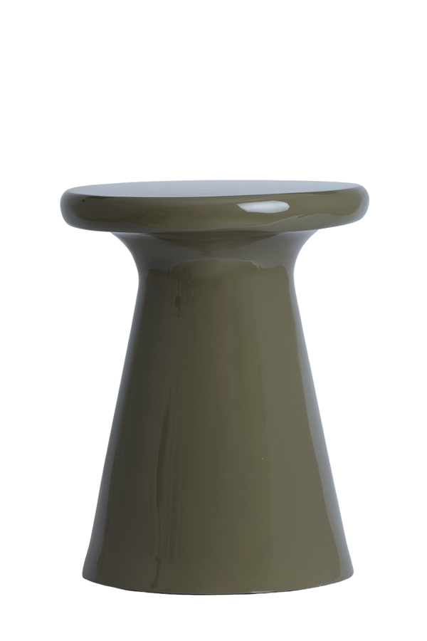 Light & Living Bijzettafel Ø40x51 cm TABOA glans taupe
