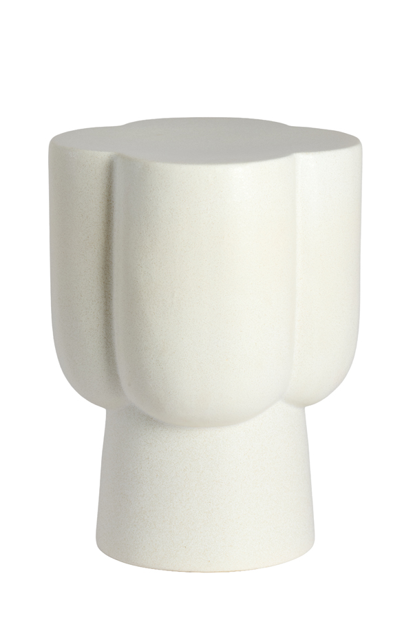 Light & Living Bijzettafel Ø34,5x45 cm JUNTO keramiek mat crème