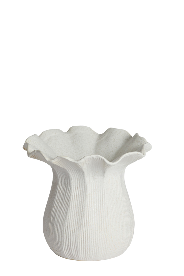 Light & Living Vaas deco Ø21x19 cm ZENORA keramiek mat crème