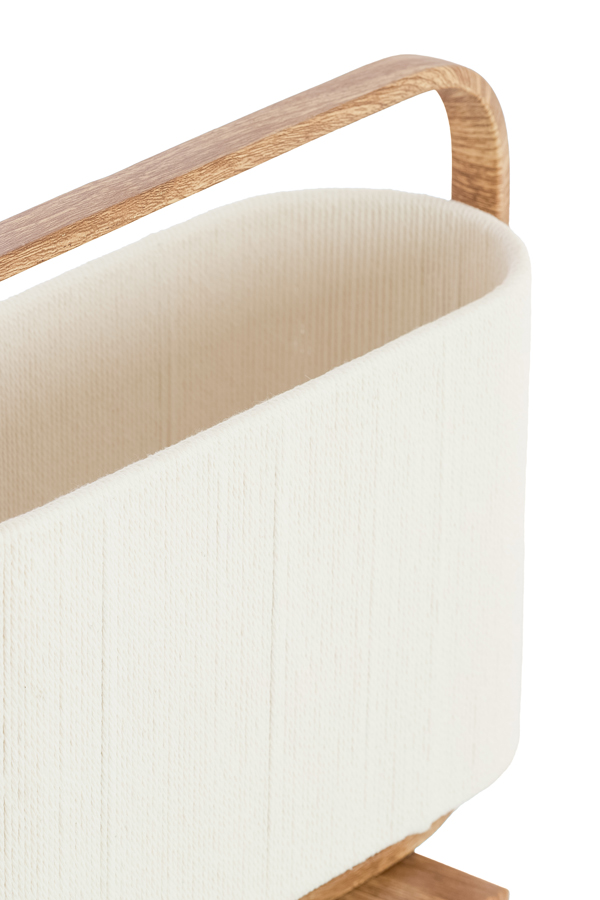 Light & Living Tafellamp 2L 45x15x37,5 cm LECCE hout print natur+touw crème