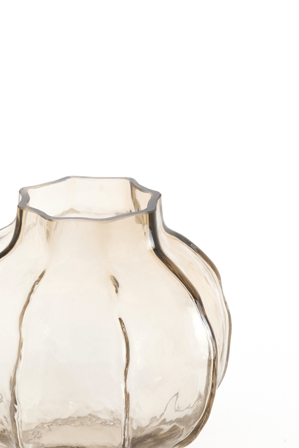 Light & Living Vaas Ø27x26 cm TEJEDA glas transparant licht bruin