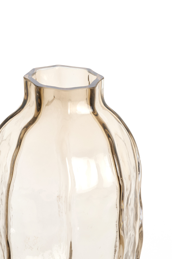 Light & Living Vaas Ø20,5x38 cm TEJEDA glas transparant licht bruin