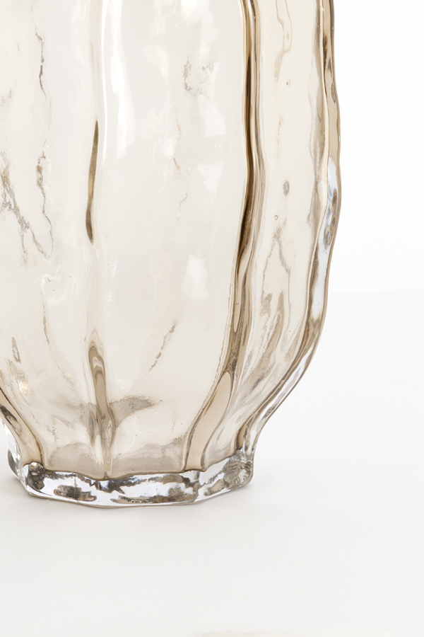 Light & Living Vaas Ø20,5x38 cm TEJEDA glas transparant licht bruin
