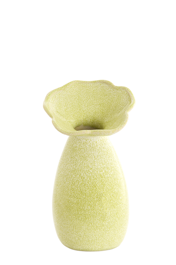Light & Living Vaas deco Ø14x24 cm CULLA keramiek licht groen