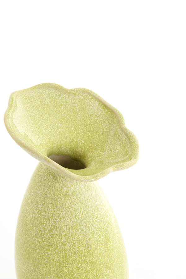 Light & Living Vaas deco Ø14x24 cm CULLA keramiek licht groen
