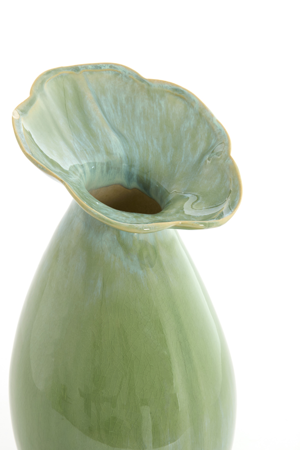 Light & Living Vaas deco Ø15,5x29 cm CULLA keramiek groen+licht blauw